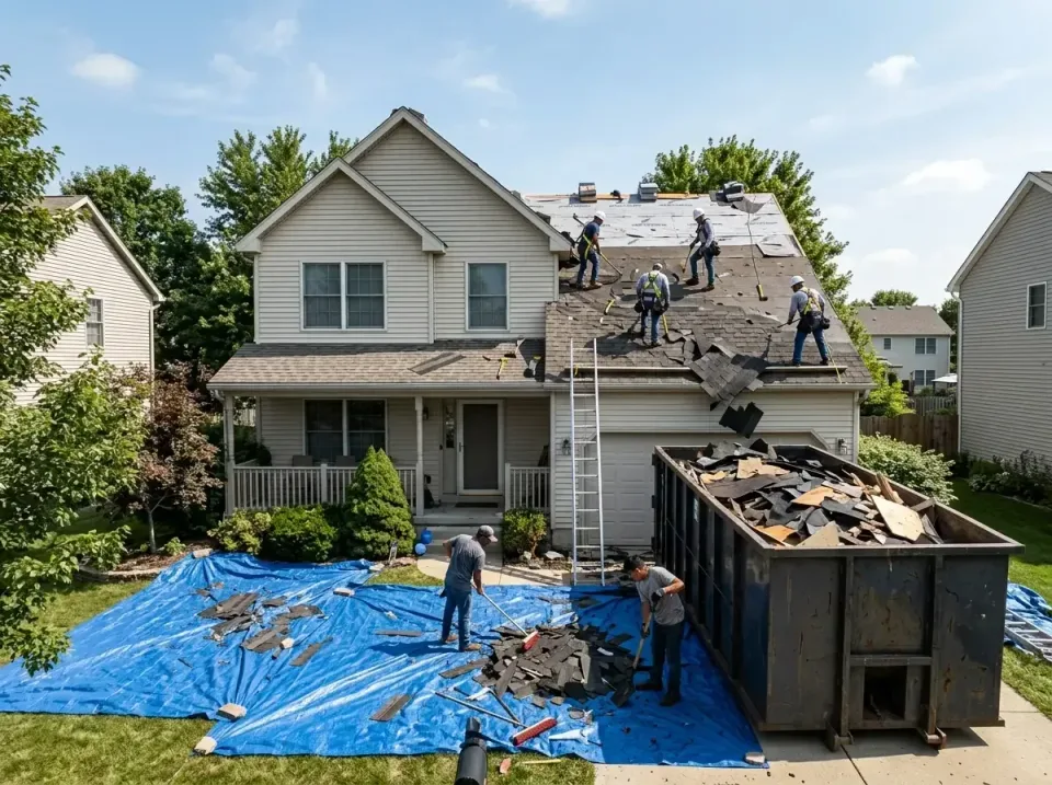 roof-replacement-debris-remova-004 — frequently asked questions, Cheapest Dumpster Rentals in Hudson, IL